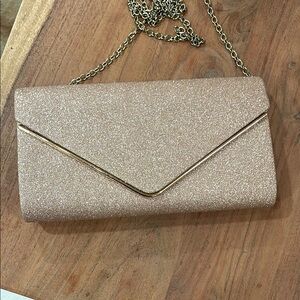 Elegant Glitter Clutch Bag - Gold
